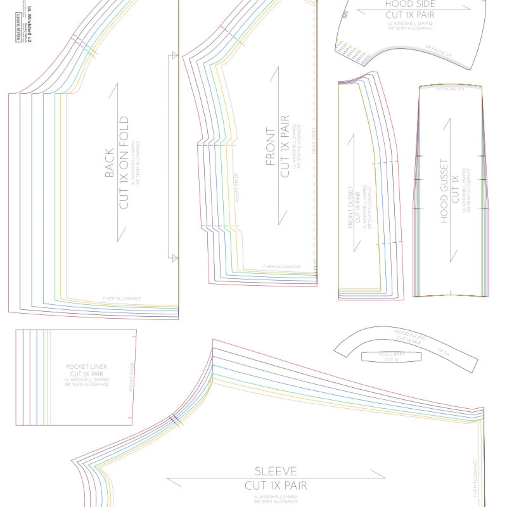 UL Windshell Template/Pattern Bundle - Learn MYOG - Image 3